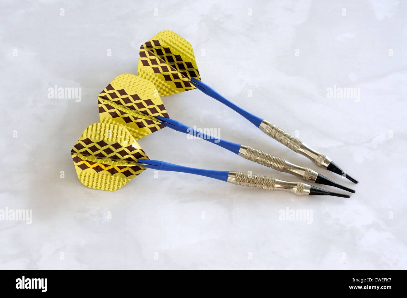 Für eine elektronische Dartscheibe Dart. Stockfoto