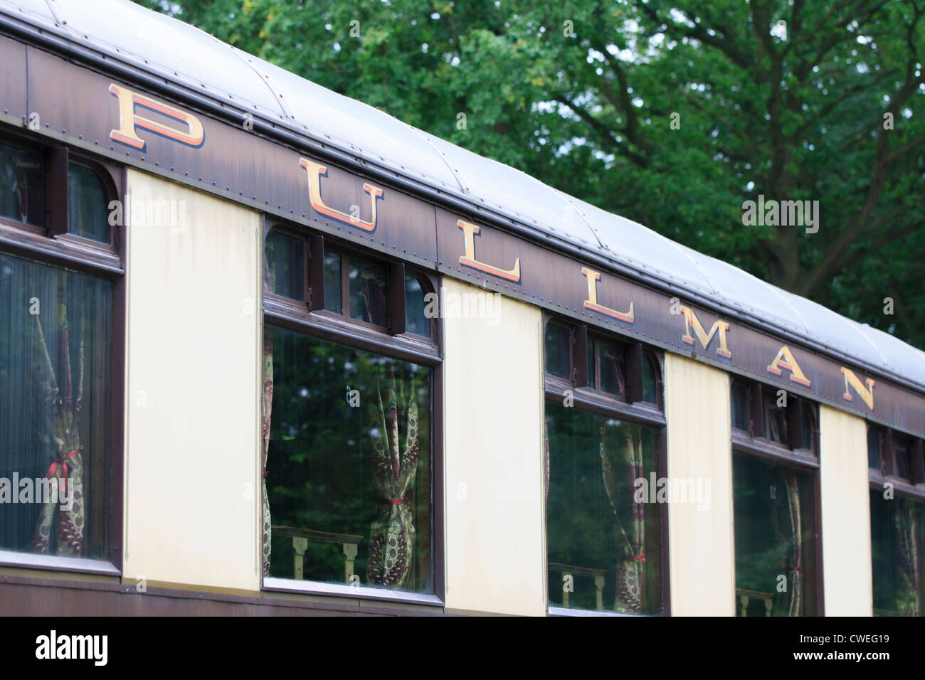 Pullman-Trainer auf die Colne Valley Railway Stockfoto