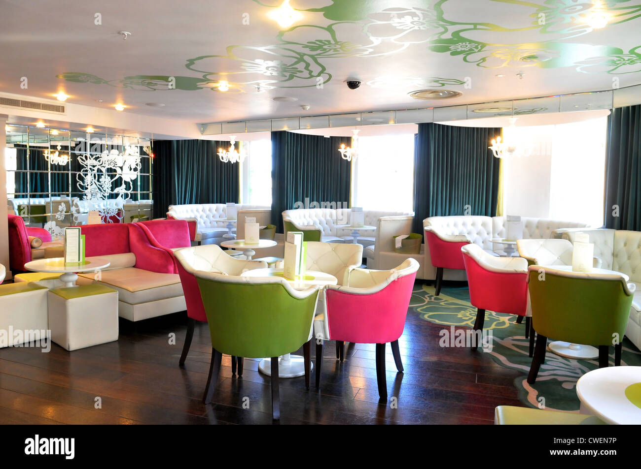 Fünften Stock Champagner Bar, Harvey Nichols, Knightsbridge, London Stockfoto