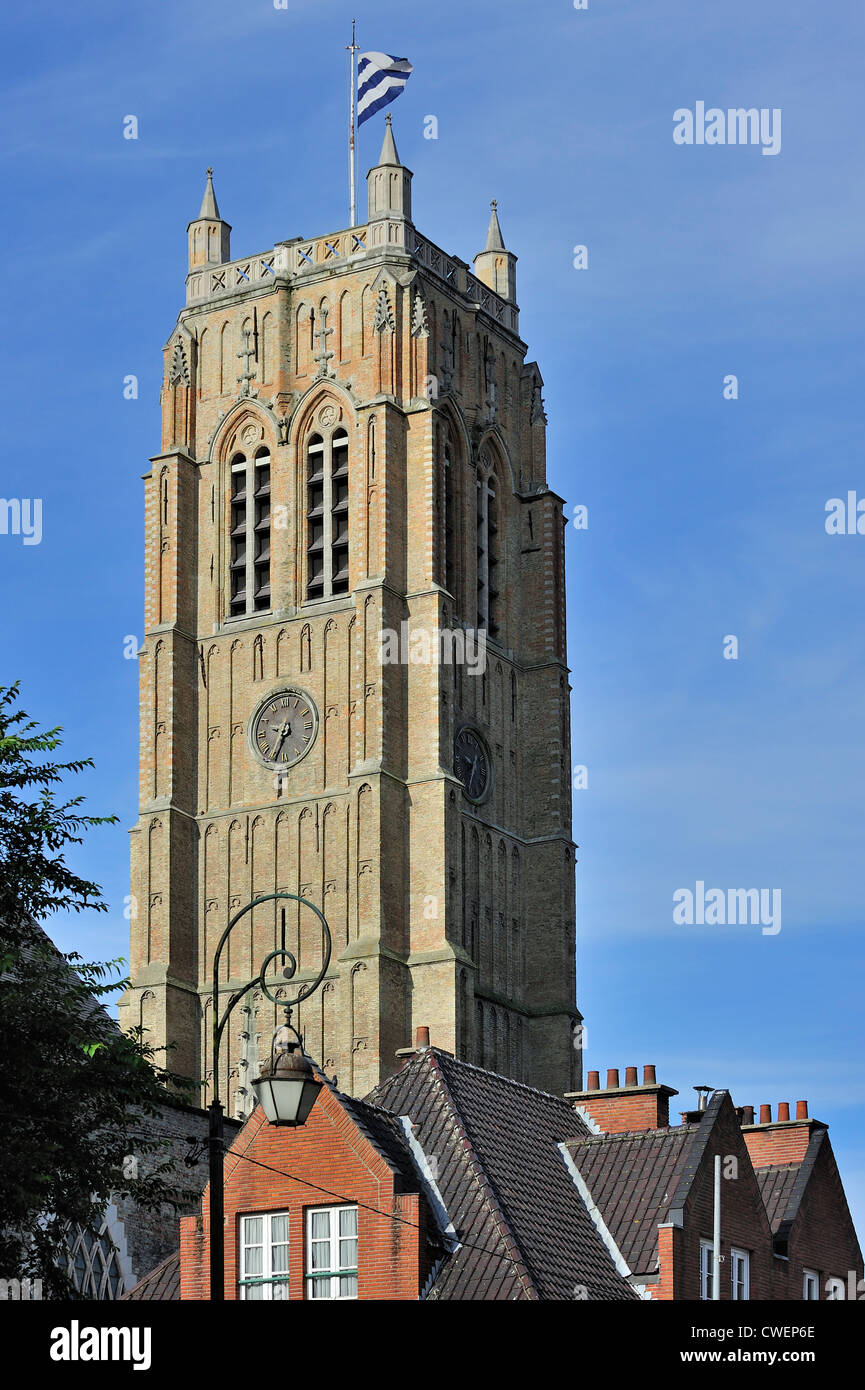 Der Glockenturm bei Dünkirchen / Dunkerque, Nord-Pas-de-Calais, Frankreich Stockfoto
