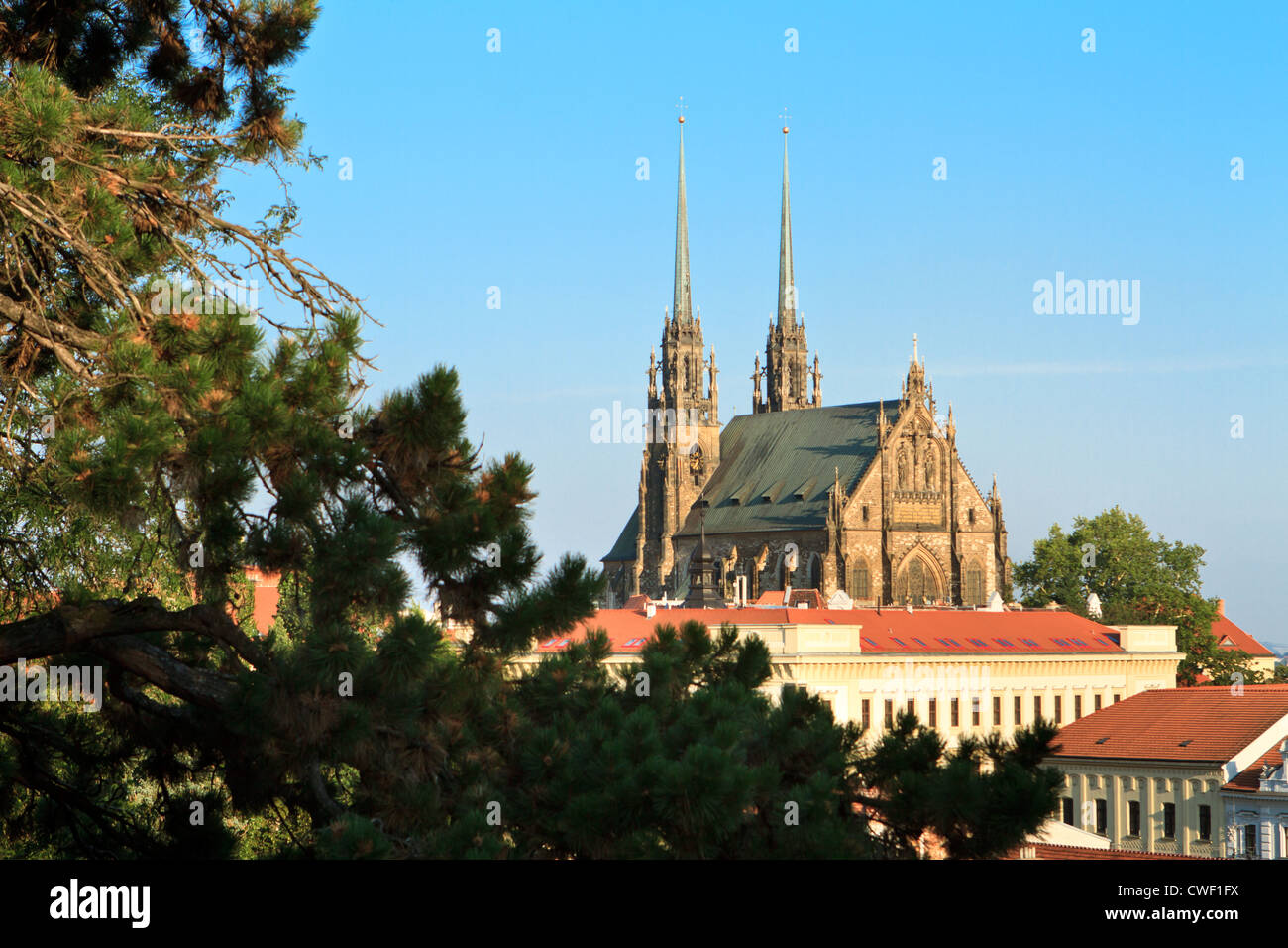 Kathedrale St. Peter und Paul, Brno, Tschechische Republik. Stockfoto
