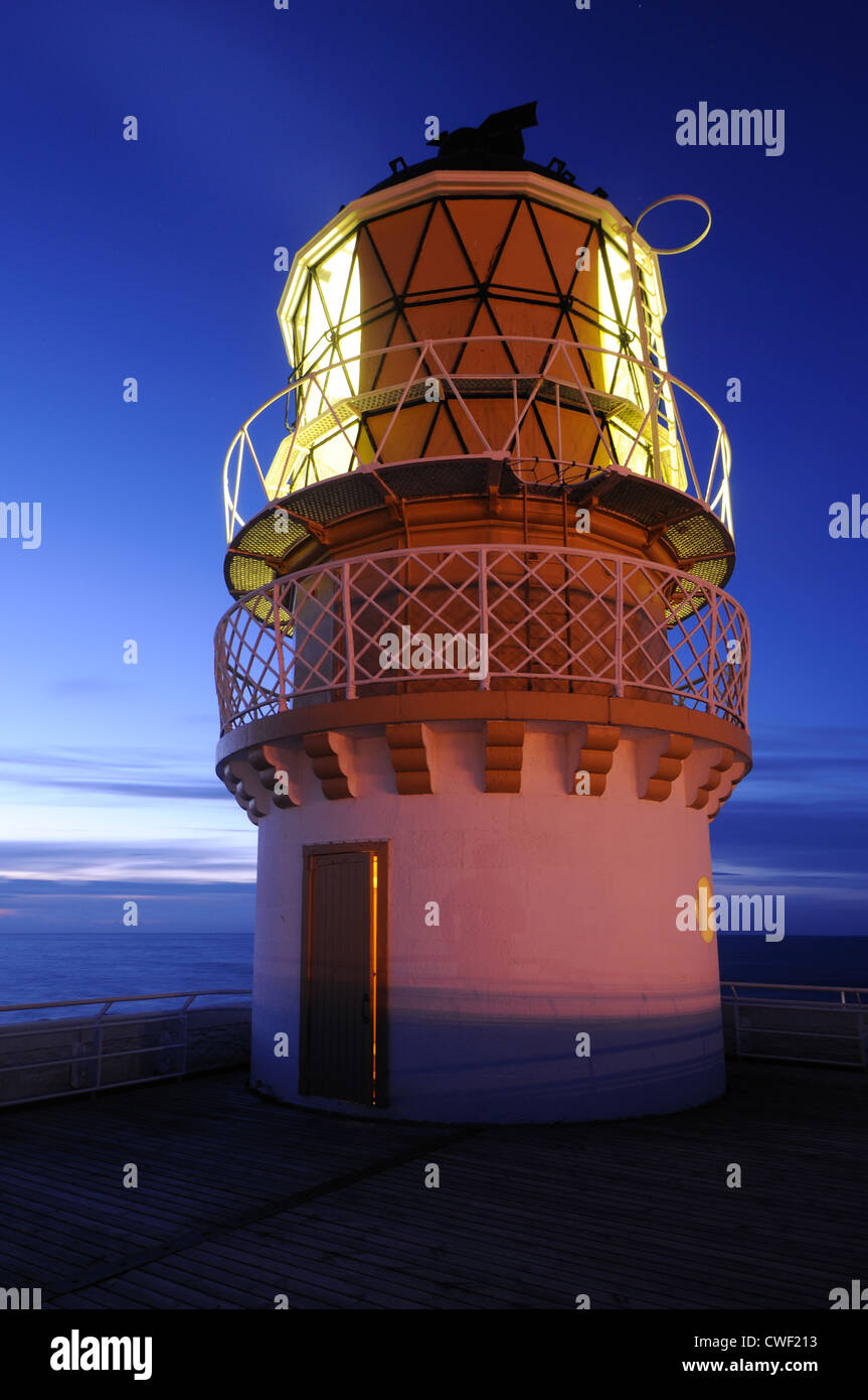 Kinnaird Head Lighthouse leuchtet erneut für die Diamant-Jubiläum feiern, Fraserburgh Stockfoto