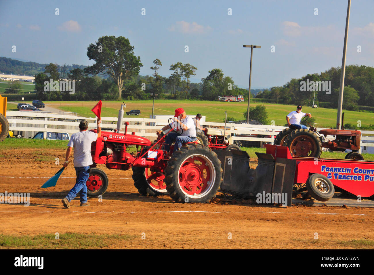 Antike Tractor Pull, Rockingham County Fair, Harrisonburg, Shenandoah Valley, Virginia, USA Stockfoto