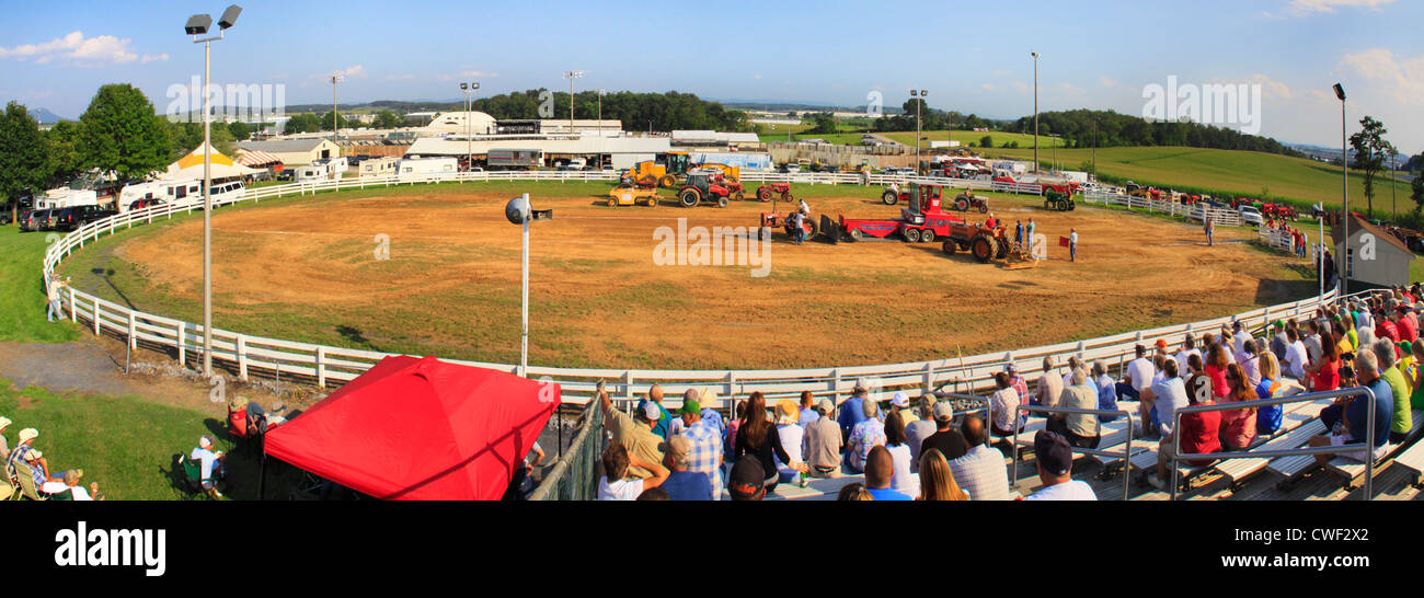 Antike Tractor Pull, Rockingham County Fair, Harrisonburg, Shenandoah Valley, Virginia, USA Stockfoto