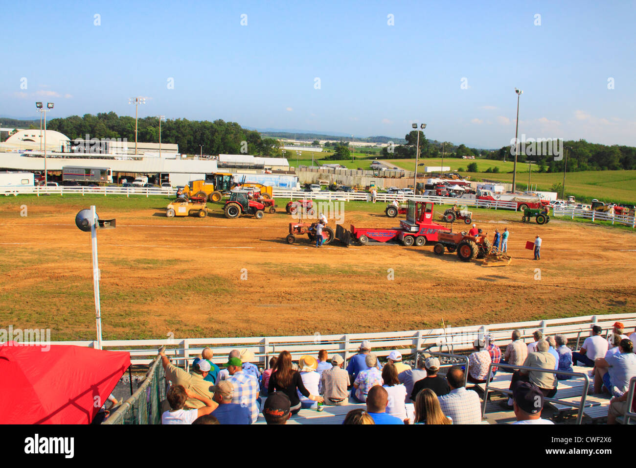 Antike Tractor Pull, Rockingham County Fair, Harrisonburg, Shenandoah Valley, Virginia, USA Stockfoto