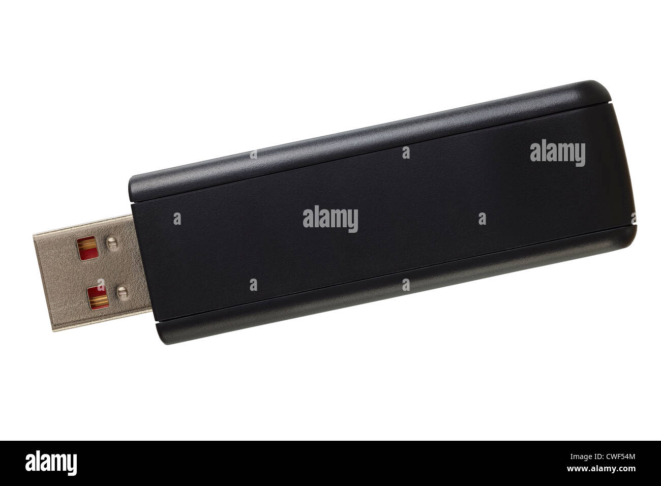 Nahaufnahme von einem USB-Flash-Speicher isoliert auf weiss, Adobe RGB Stockfoto