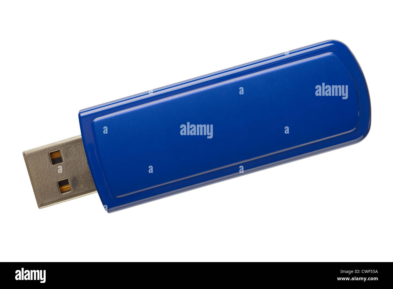 Nahaufnahme von einem USB-Flash-Speicher isoliert auf weiss, Adobe RGB Stockfoto