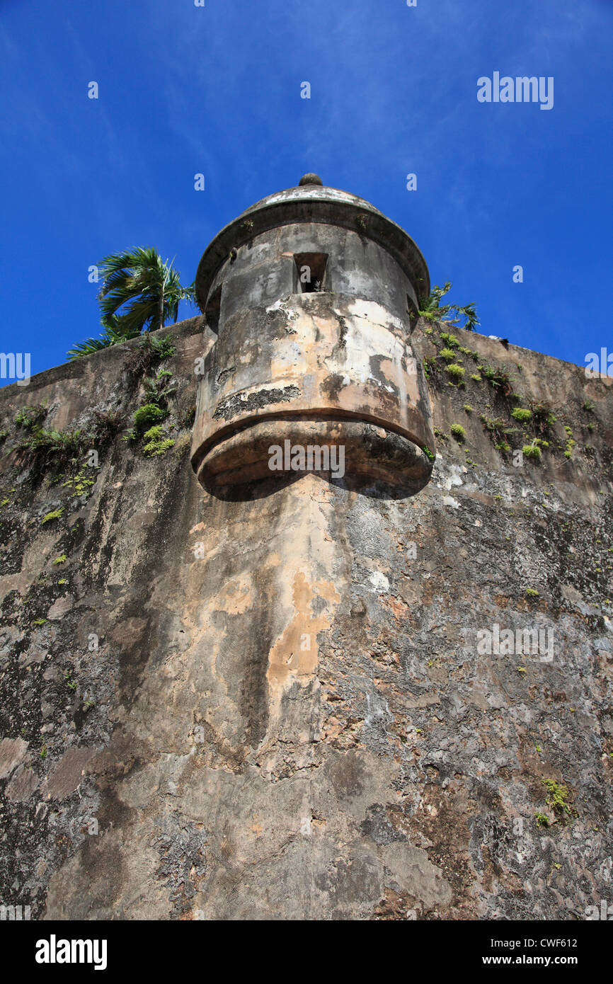 Old City Wall, Old San Juan, San Juan, Puerto Rico, USA, Caribbean Stockfoto