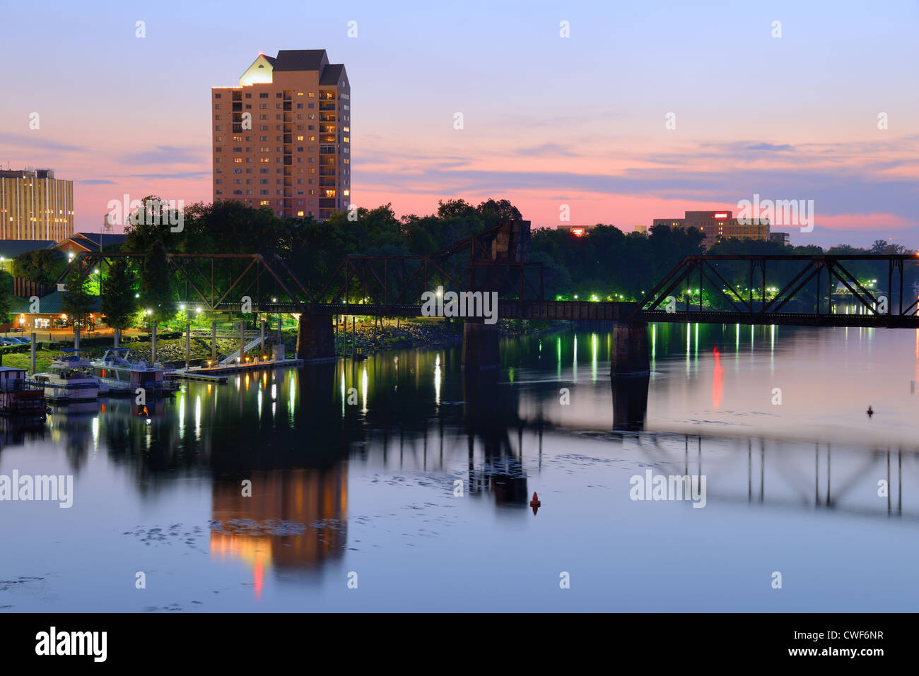 Die Innenstadt von Skyline von Augusta, Georgia, USA. Stockfoto