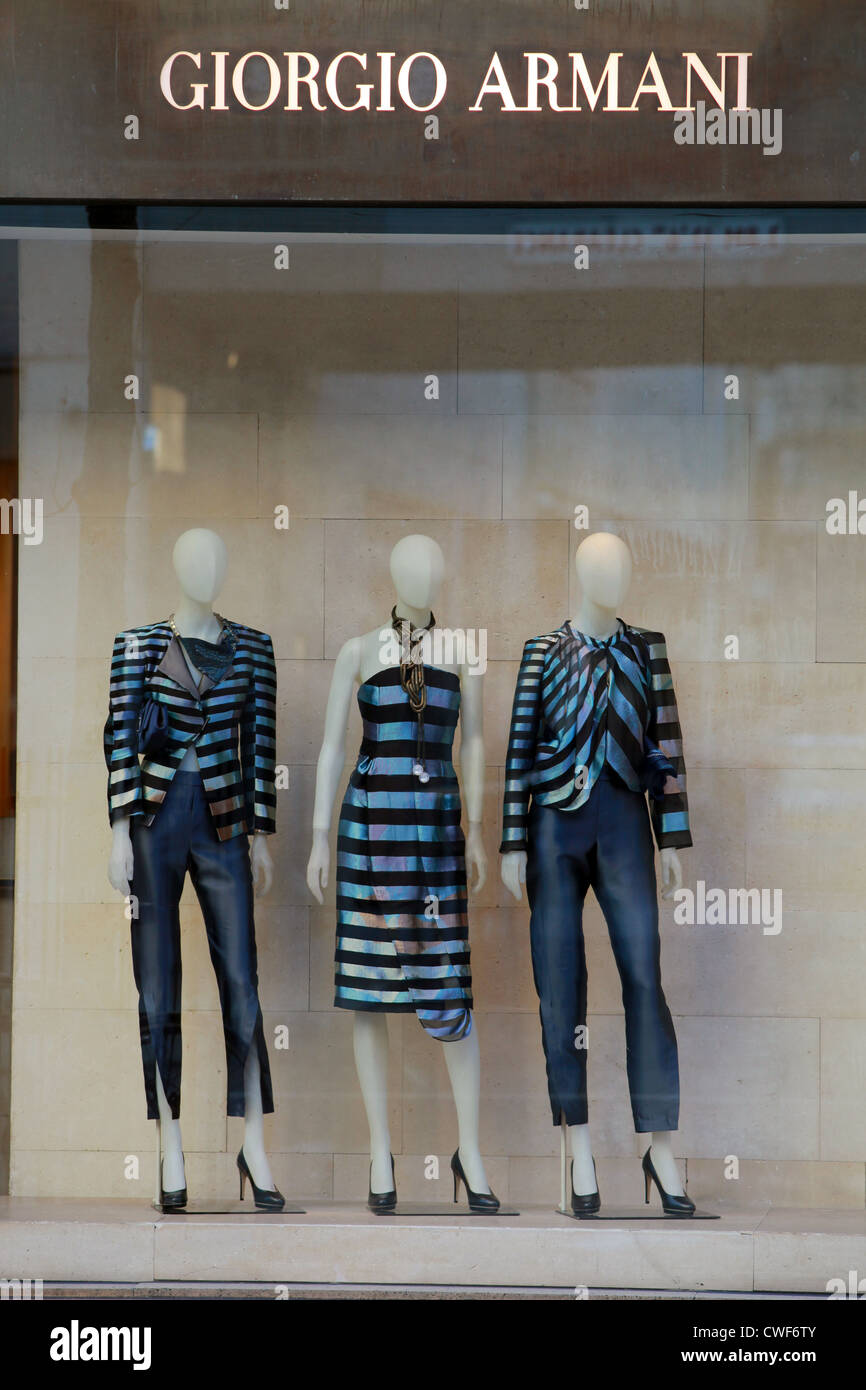 Giorgio Armani-Geschäft Stockfoto