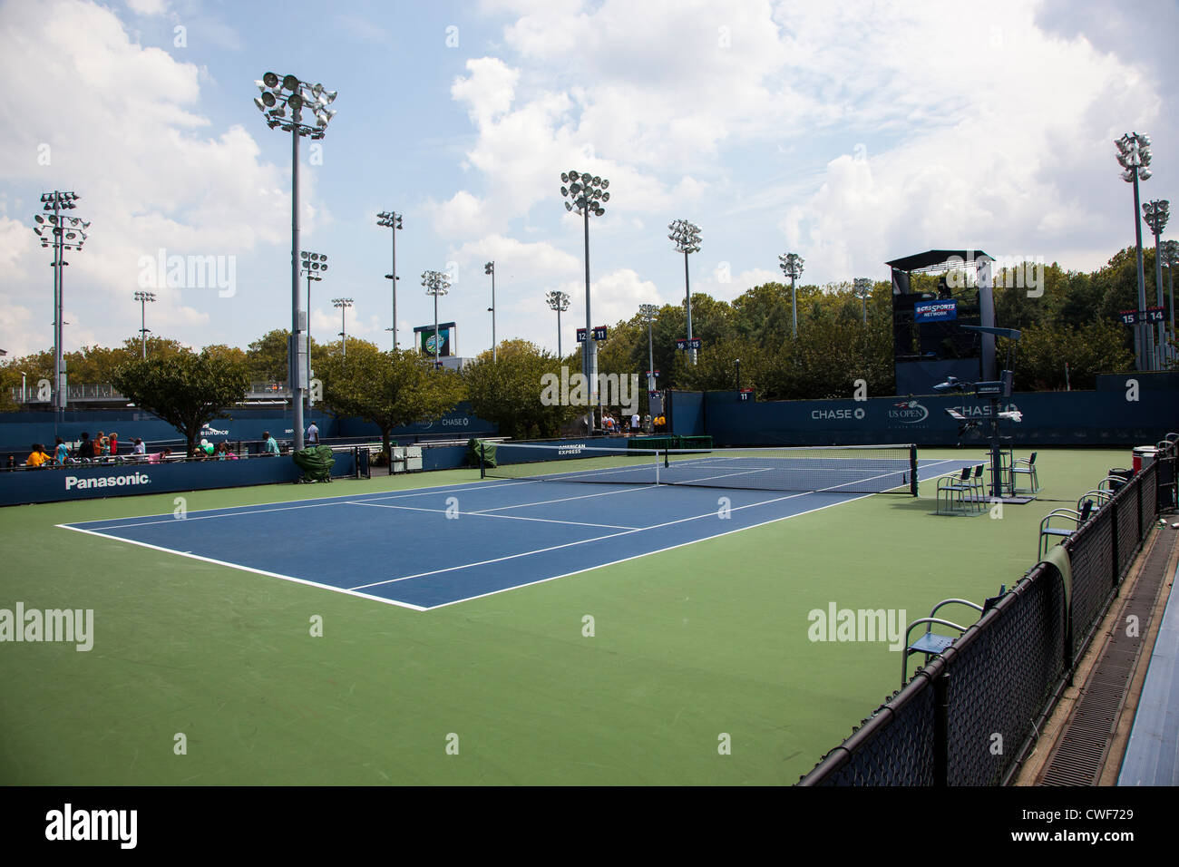 Leere Tennisplatz Stockfoto