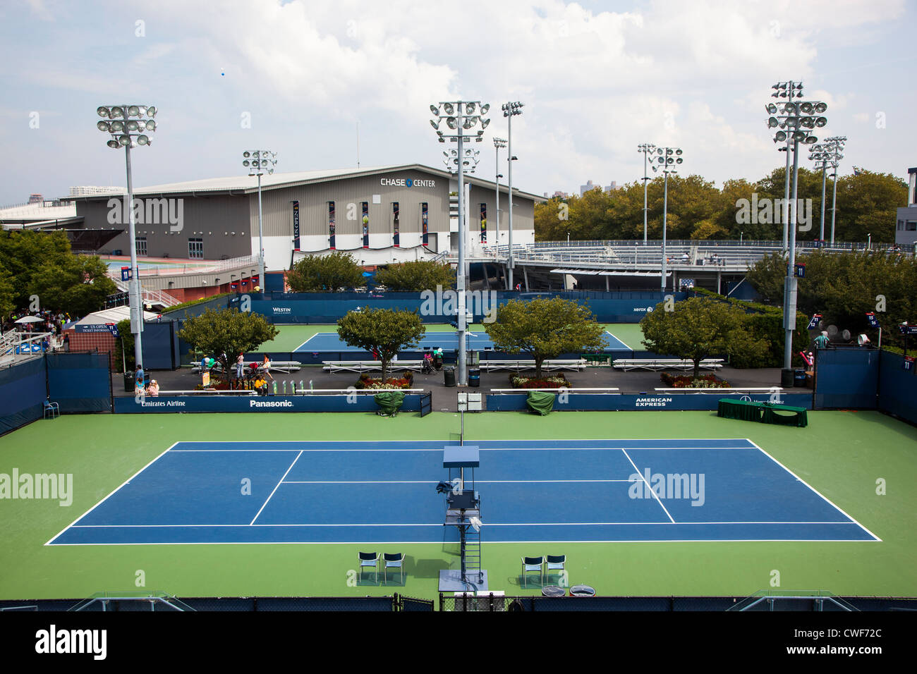 Leere Tennisplatz Stockfoto