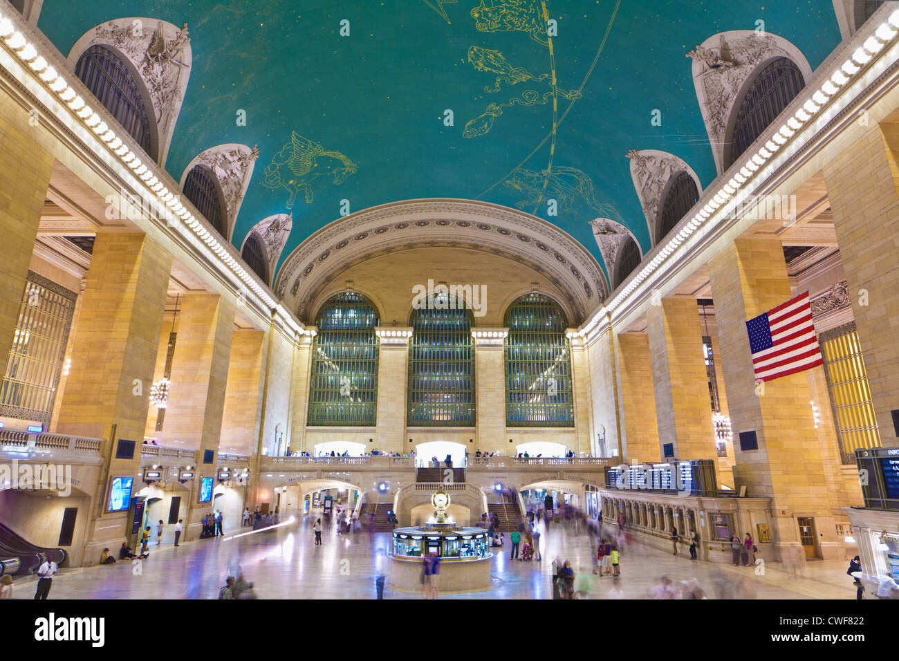 Haupt-Bahnhofshalle, astronomische Decke, Grand Central Terminal aka Grand Central Station, New York City Stockfoto