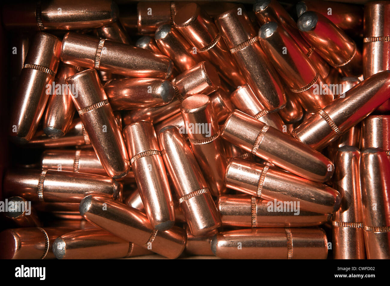 Ein Haufen von Jagd Softpoint Ausbau Kugeln der 30-06 Springfield Kaliber Stockfoto