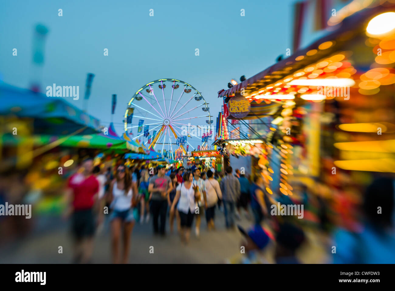 Dies ist ein Bild-Fahrgeschäfte und fährt bei der Canadian national Exhibition. Stockfoto