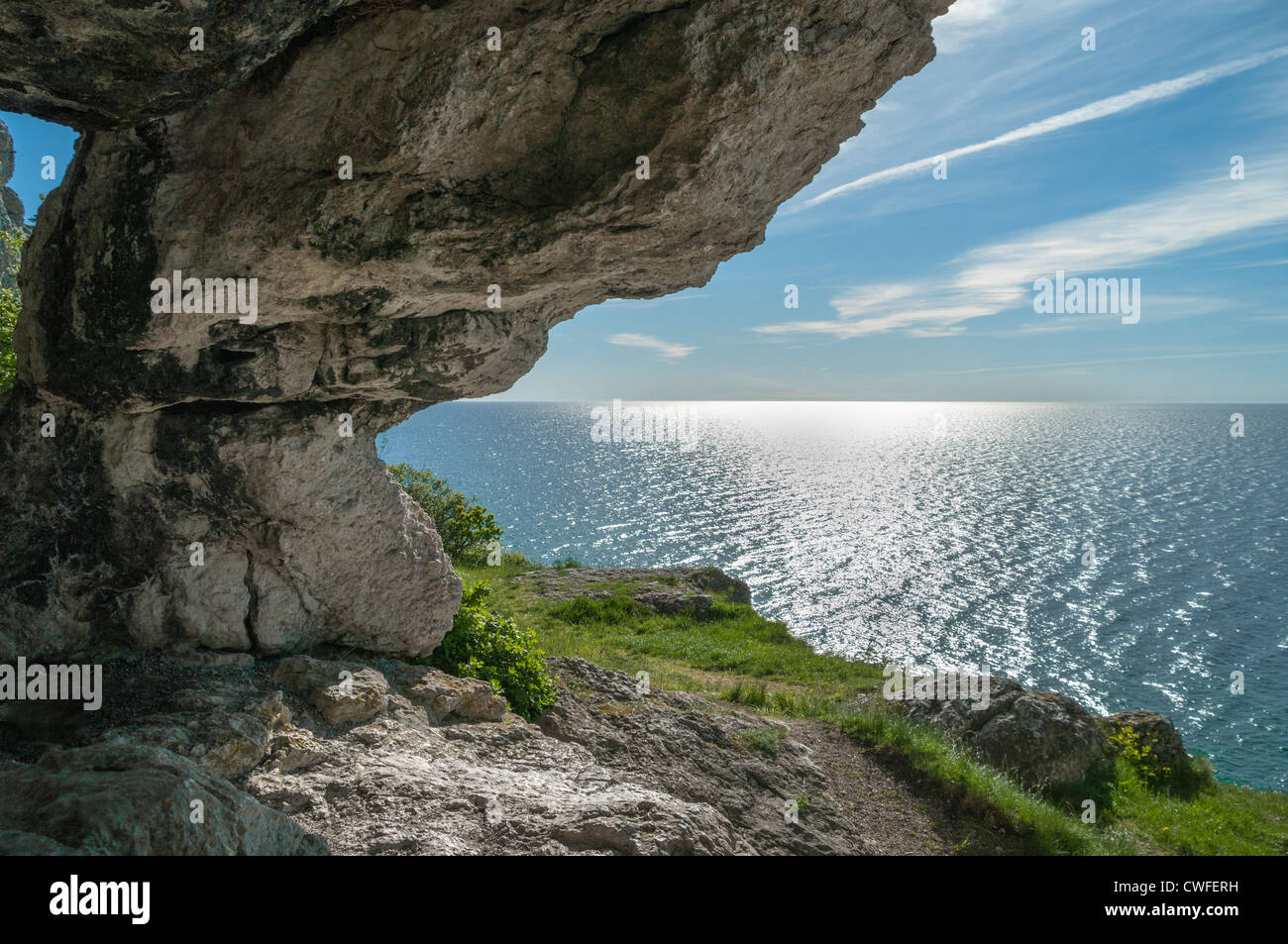 Die Höhle am Högklint auf der Insel Gotland, Schweden Stockfoto