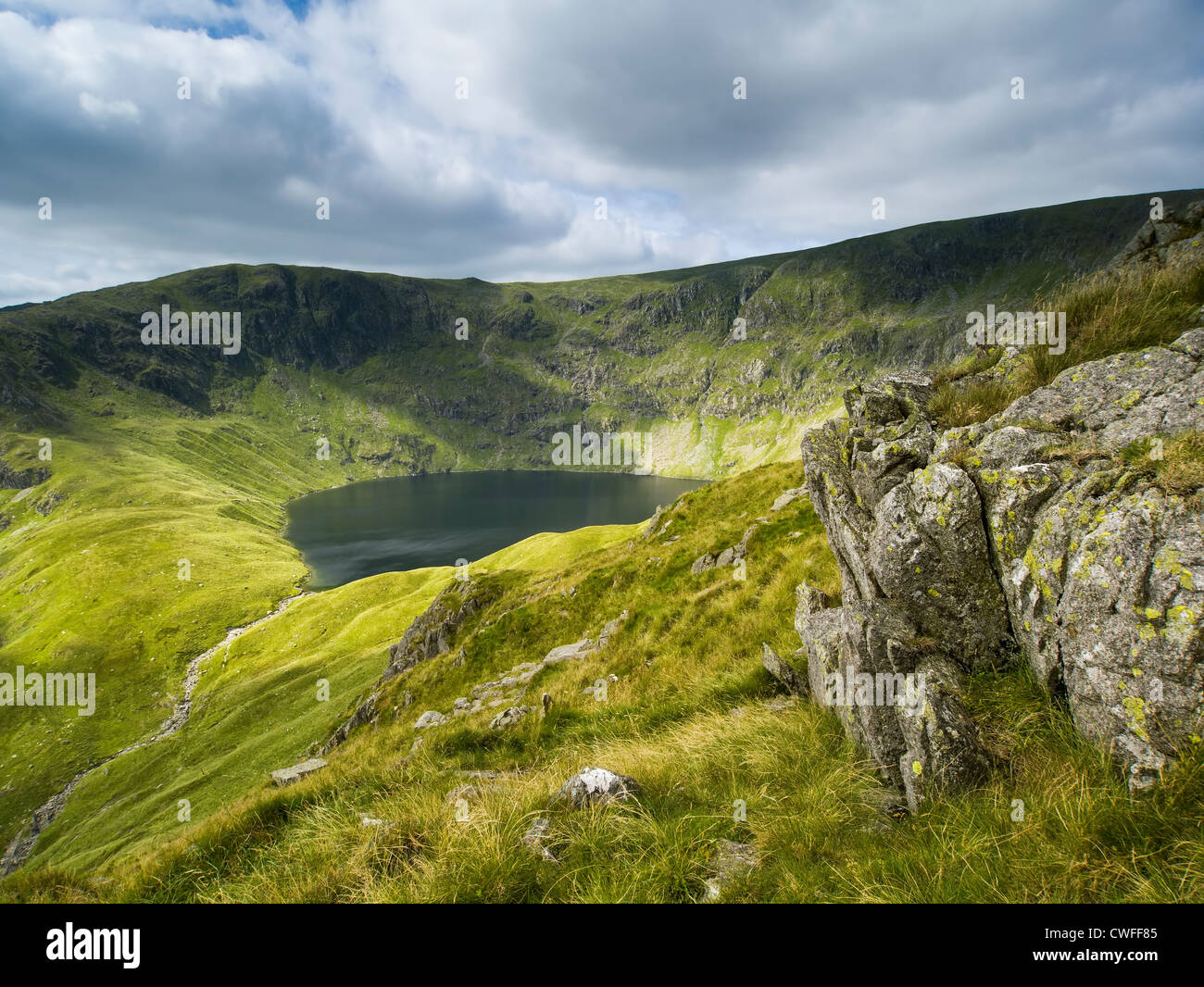 Blea Wasser Tarn unterhalb der High Street Stockfoto