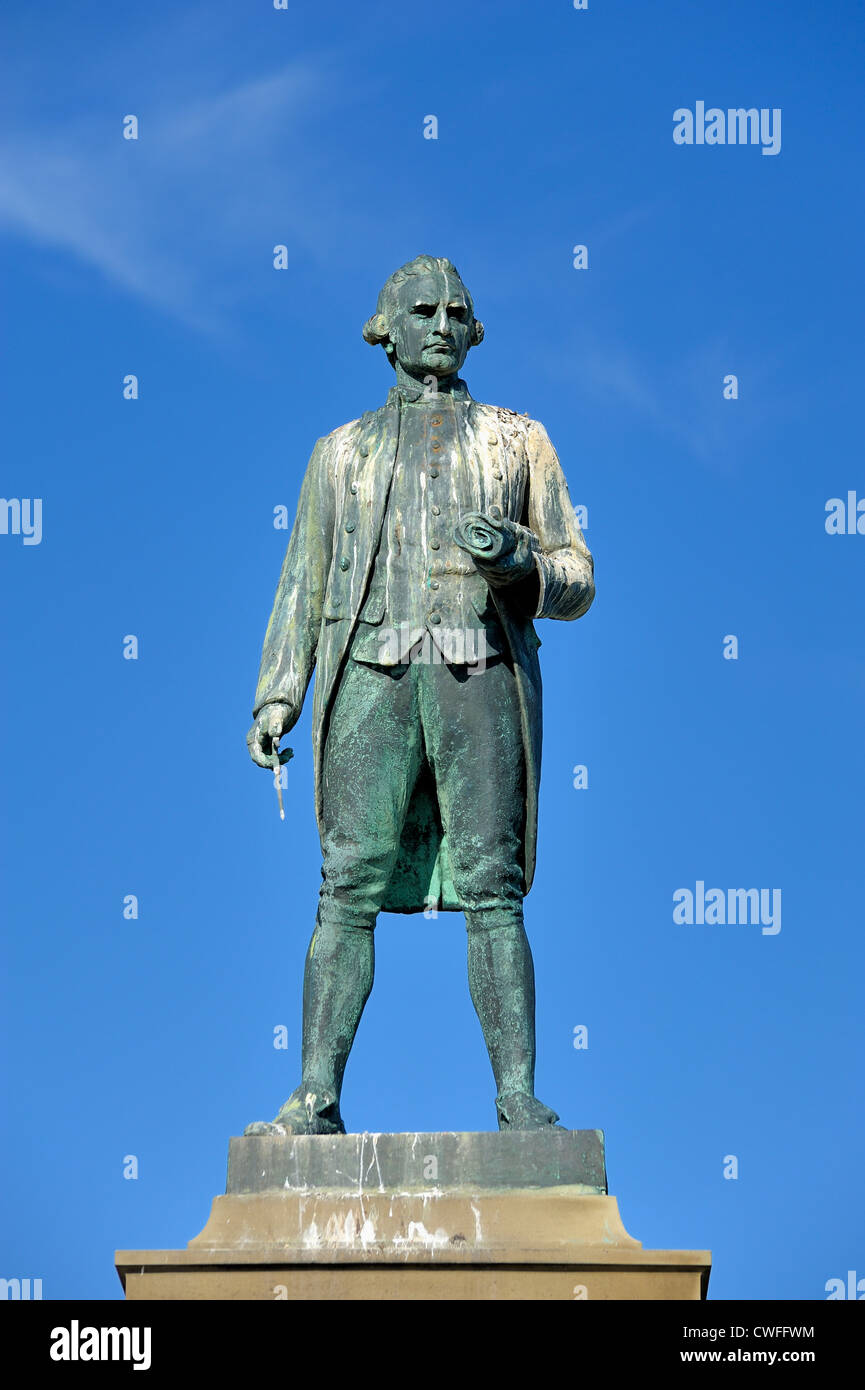 Kapitän James cook Statue Whitby England uk Stockfoto