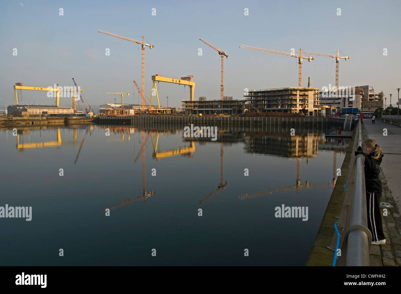 Beim Bau der Titanic Quarter, Belfast, 2008. Stockfoto