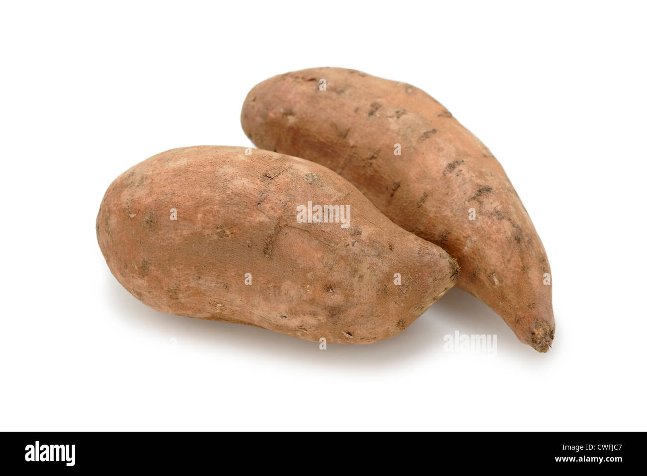 Yams, Süßkartoffeln, Orange konkretisiert Stockfoto