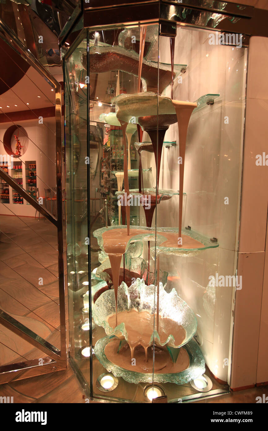 Welt Klasse Schokolade Brunnen im Bellagio Casinohotel in Las Vegas, Nevada, Vereinigte Staaten Stockfoto