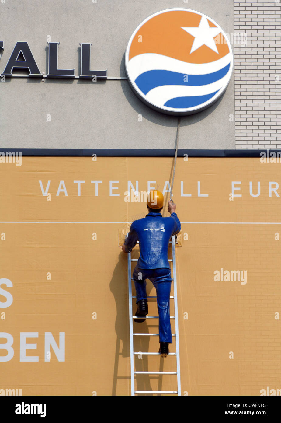 Berlin, Vattenfall für Werbung Stockfoto