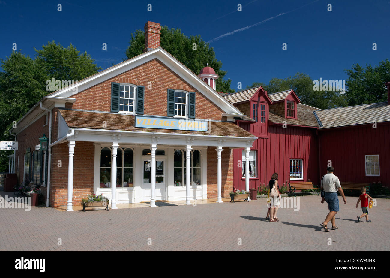 Open Air Museum Kanada Oberdorf am Dorfladen Stockfoto