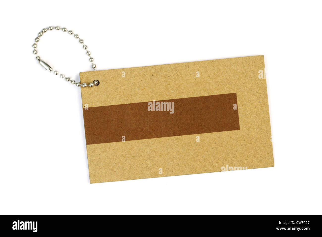 Leeren Preisschild mit Schnur auf weiß gebunden Stockfoto