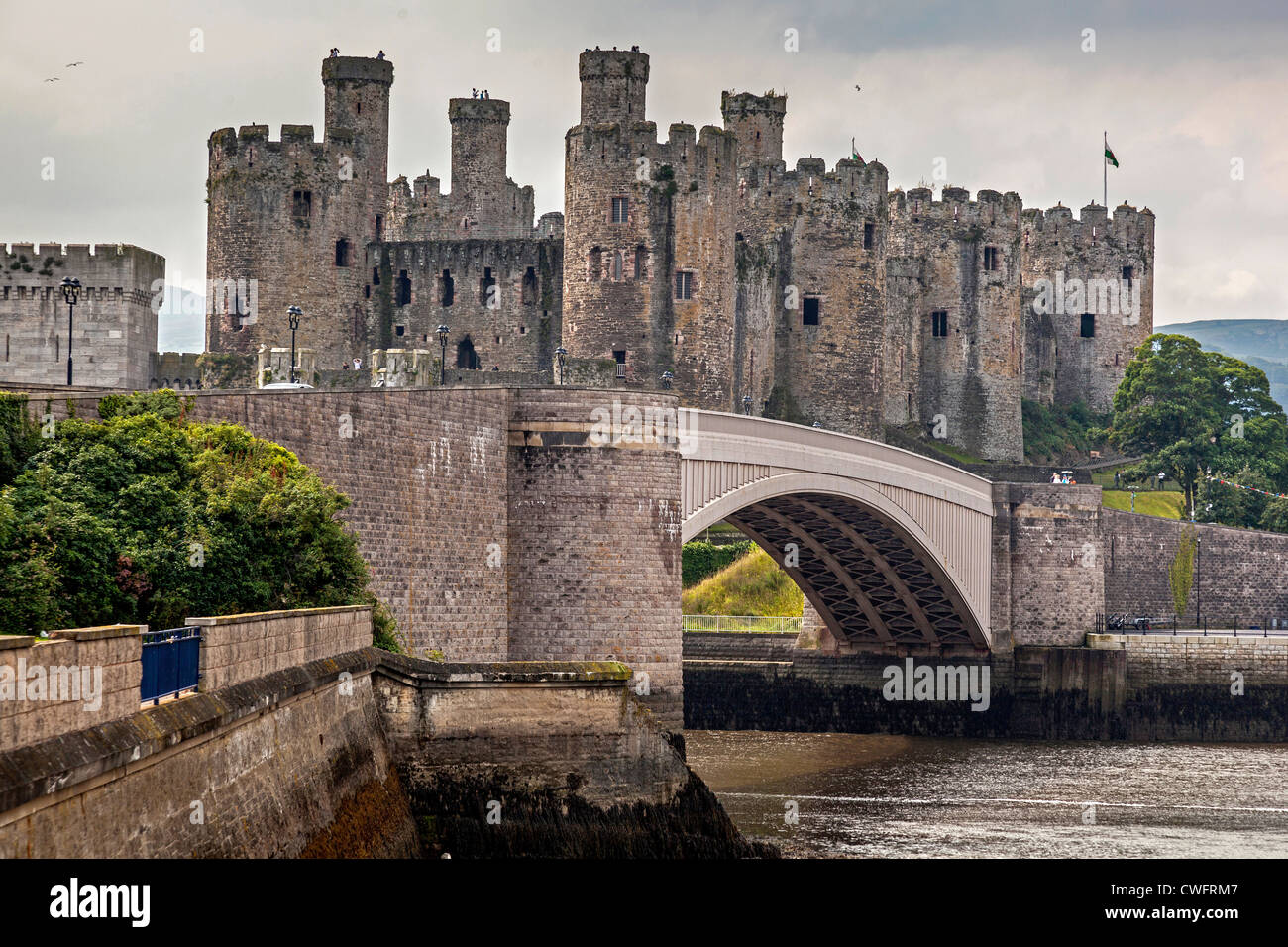Conwy Nordwales. Conwy Castle. Clwyd Stockfoto