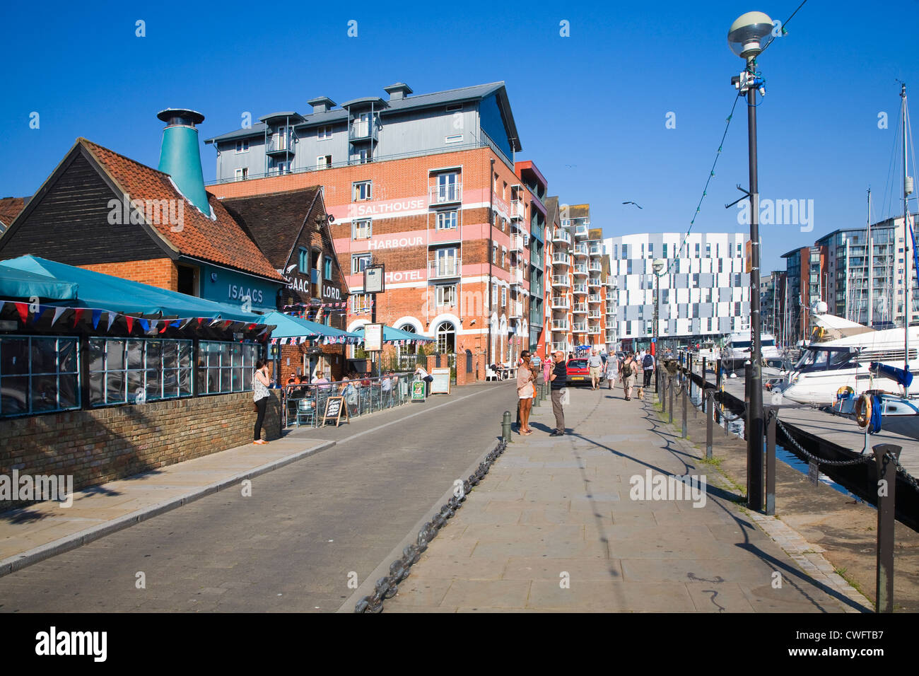 Waterfront-Sanierung der Wet Dock Ipswich Suffolk England Stockfoto