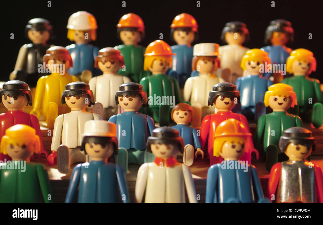 Hamburg, Figuren von Playmobil Stockfoto
