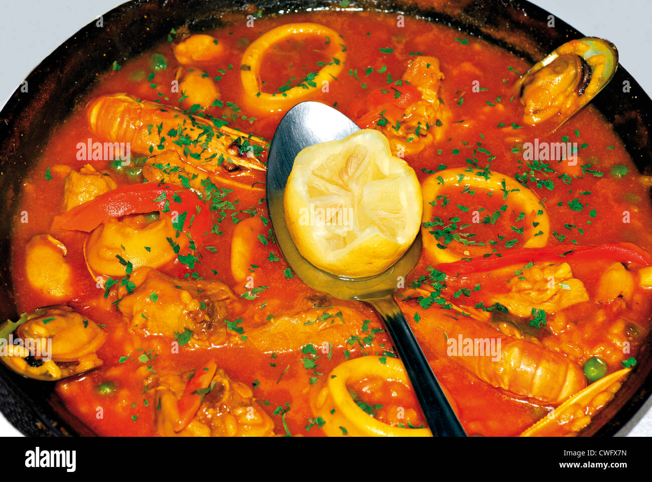 Spanien: Nationalgericht Paella Stockfoto