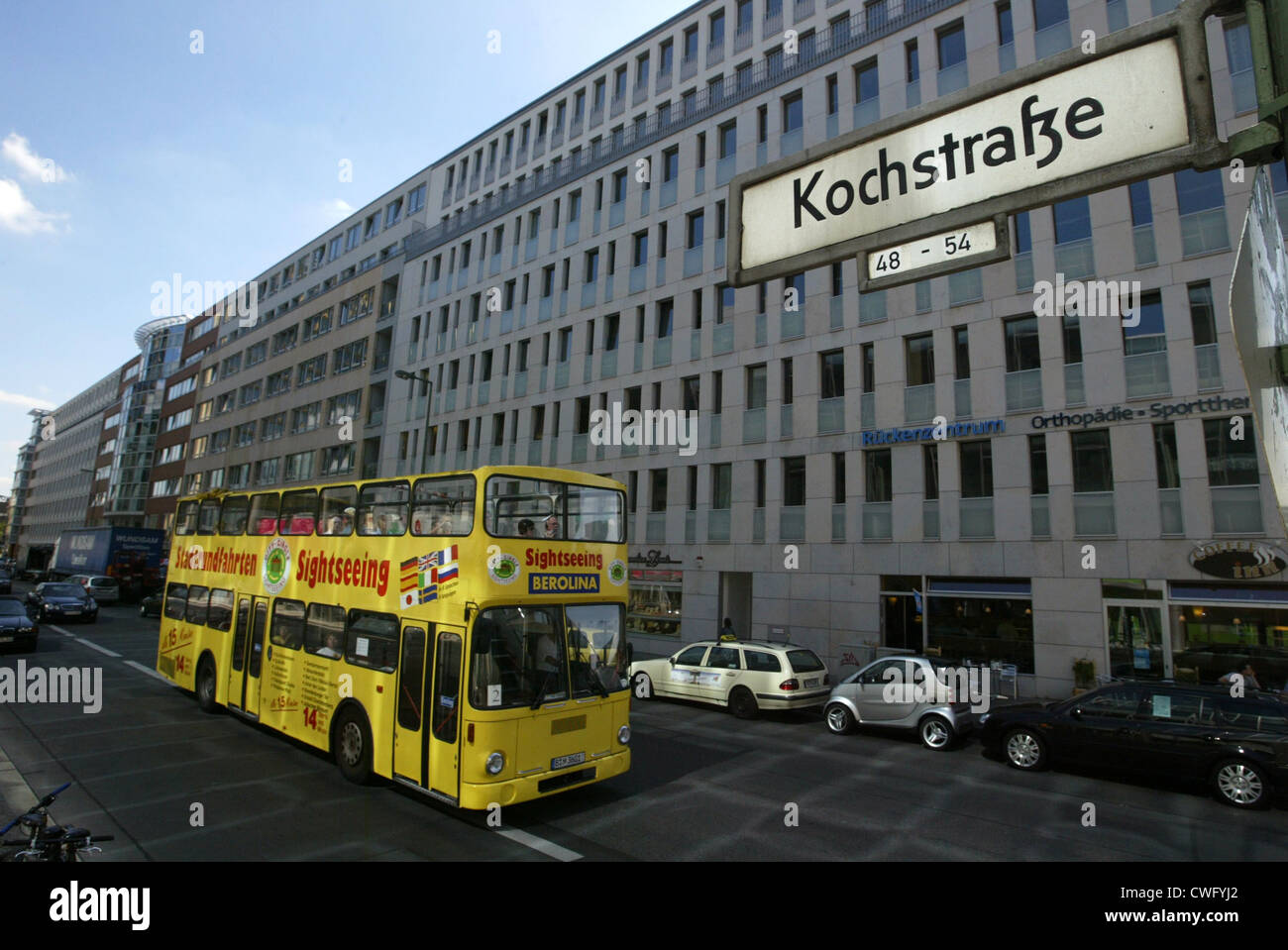 Strassenschild zeigt die Kochstraße Stockfoto