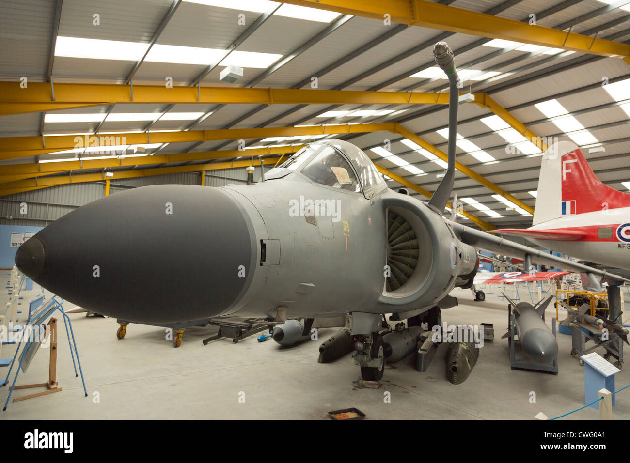 Newark-Luft-Museum, Nottinghamshire, UK. BA Sea Harrier FRS.1 / FA.2 ZA176 Stockfoto