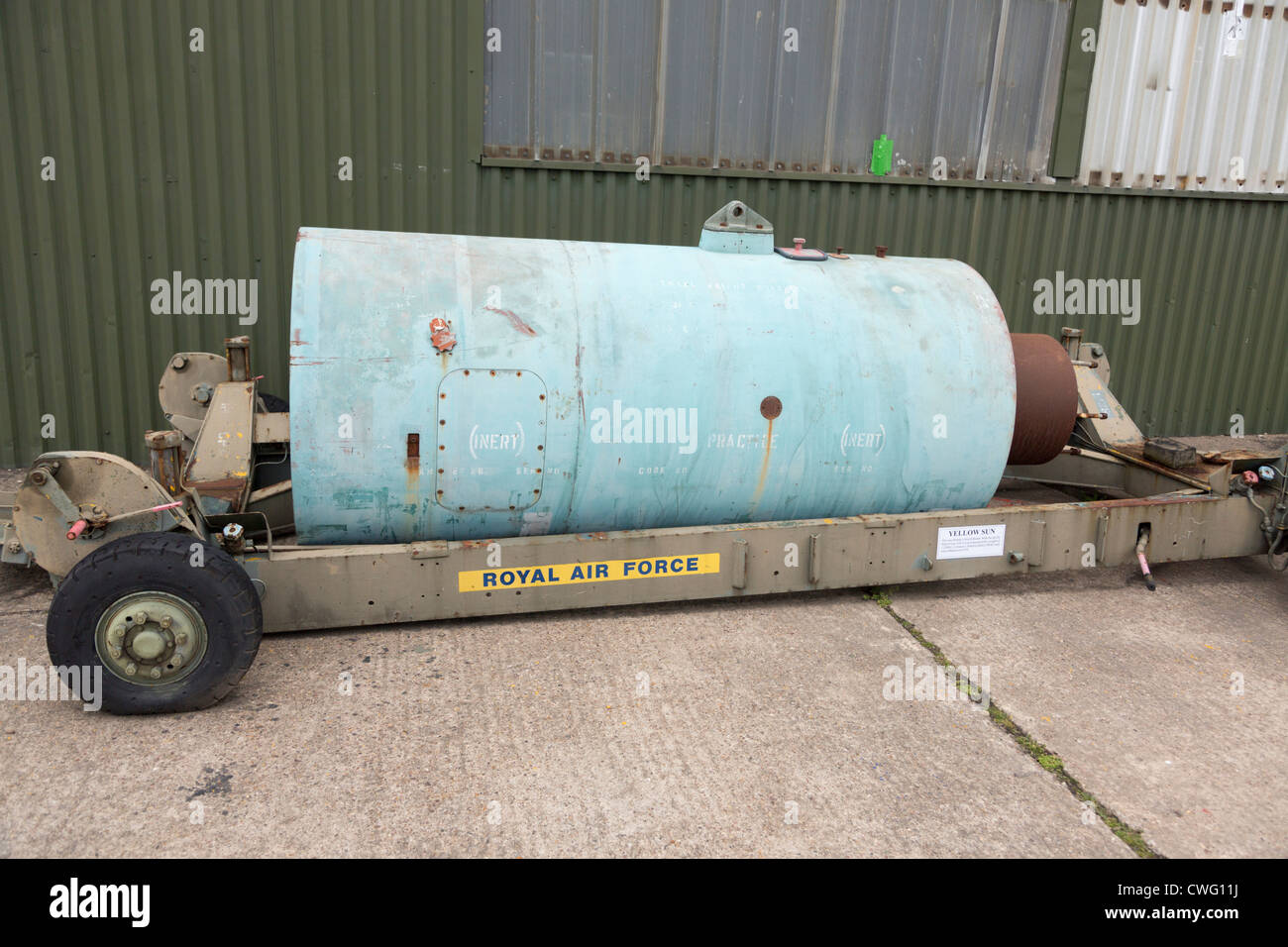 Newark-Luft-Museum, Nottinghamshire, UK. Gelbe Sonne Britains ersten H Wasserstoffbombe. Stockfoto