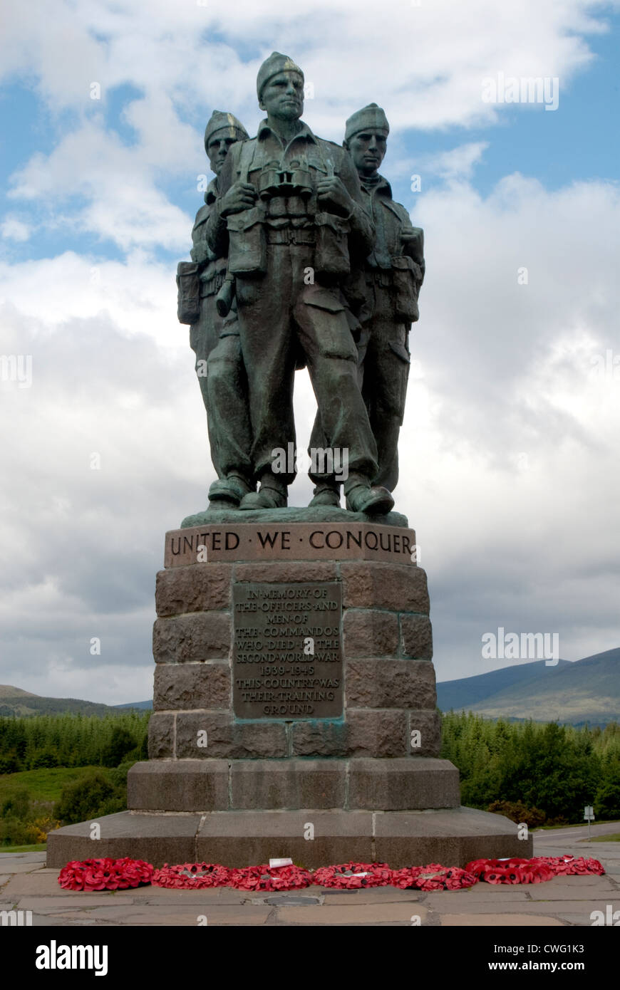 Bild der Commando-Gedenkstätte im Spean Bridge in Schottland vom Bildhauer Scott Sutherland Stockfoto