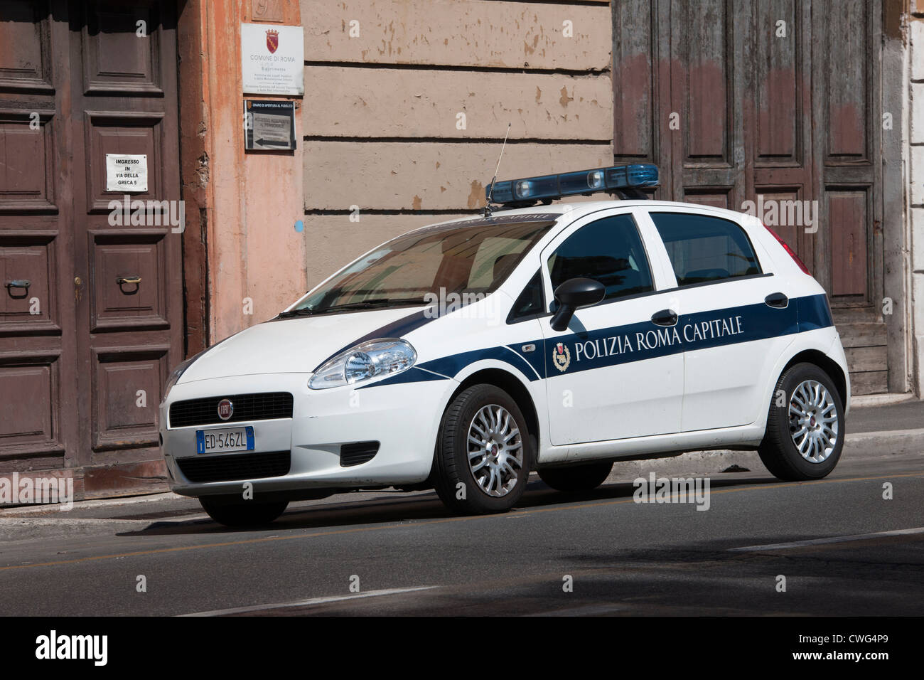 Polizia Roma Capitale Auto in Rom, Italien. Stockfoto