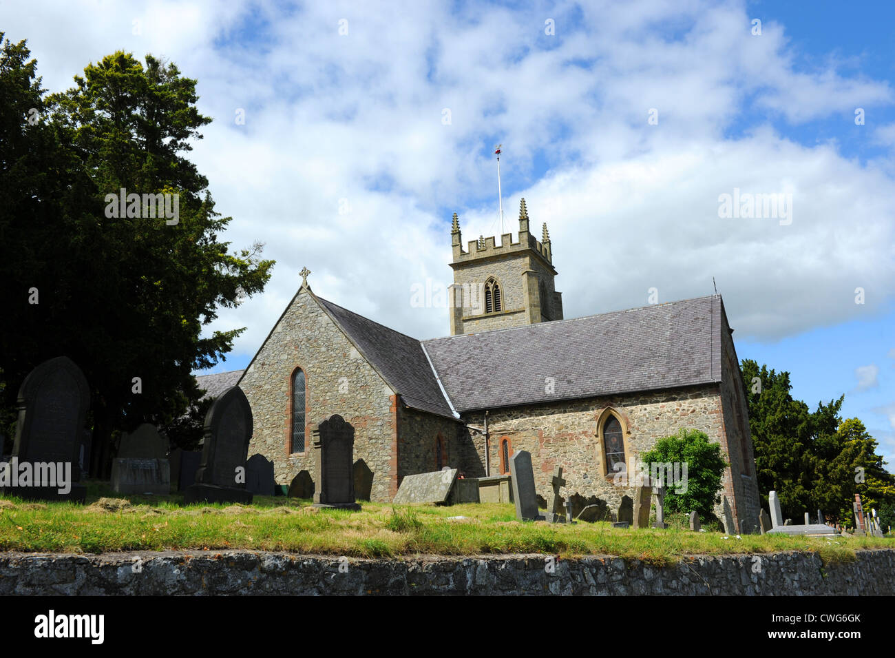 Montgomery Kirche von St. Nikolaus Montgomeryshire Powys Wales Stockfoto