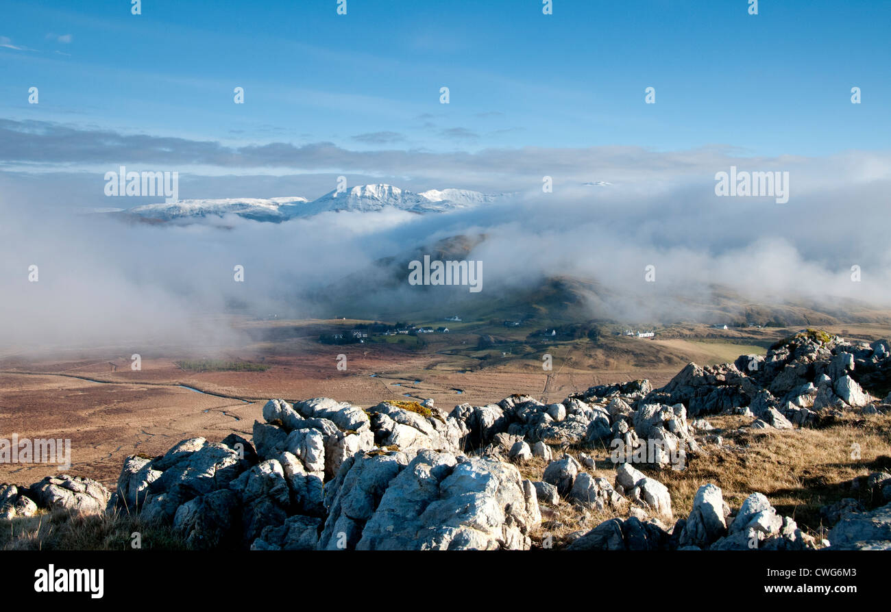 eine Landschaft von wester Ross entnommen Knocklan Crag westlichen Highlands von Schottland Stockfoto