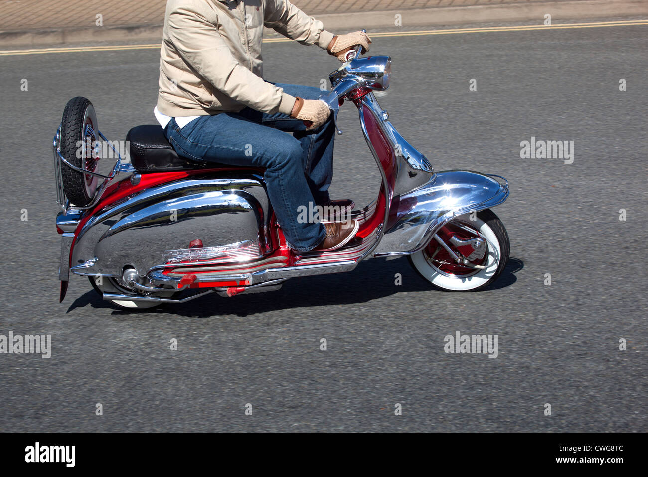 Internationale Scooter Rally in Ryde auf der Isle Of Wight Stockfoto