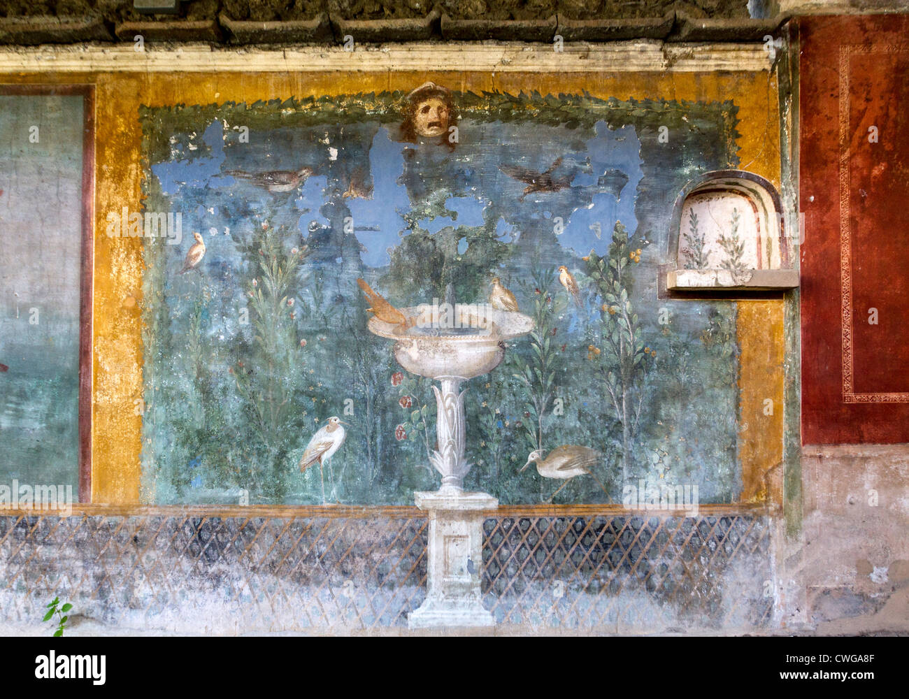 Wall painting in pompeii Fotos und Bildmaterial in hoher Auflösung