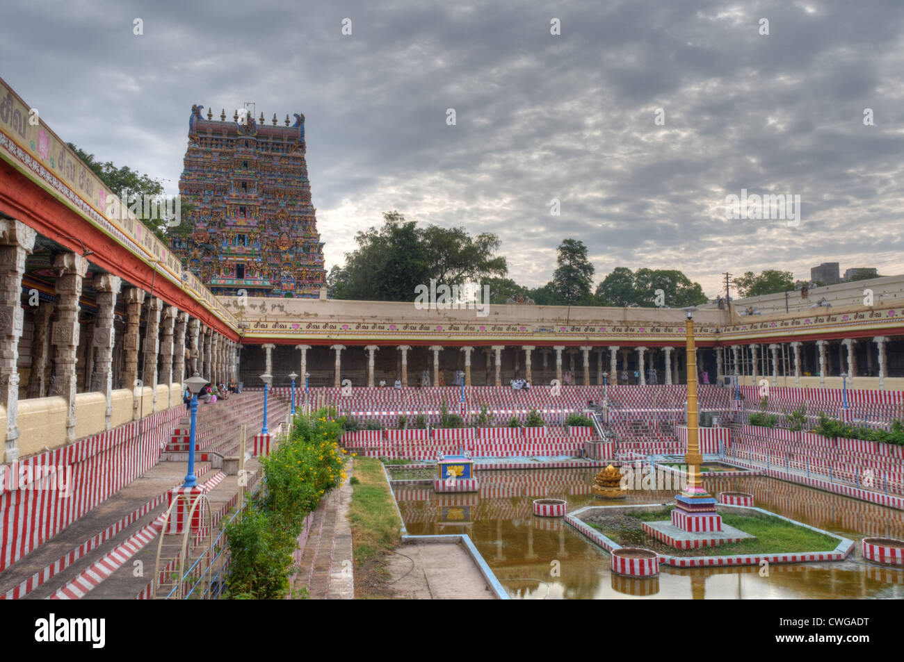 Meenakshi-Tempel in Madurai Südindien Stockfoto