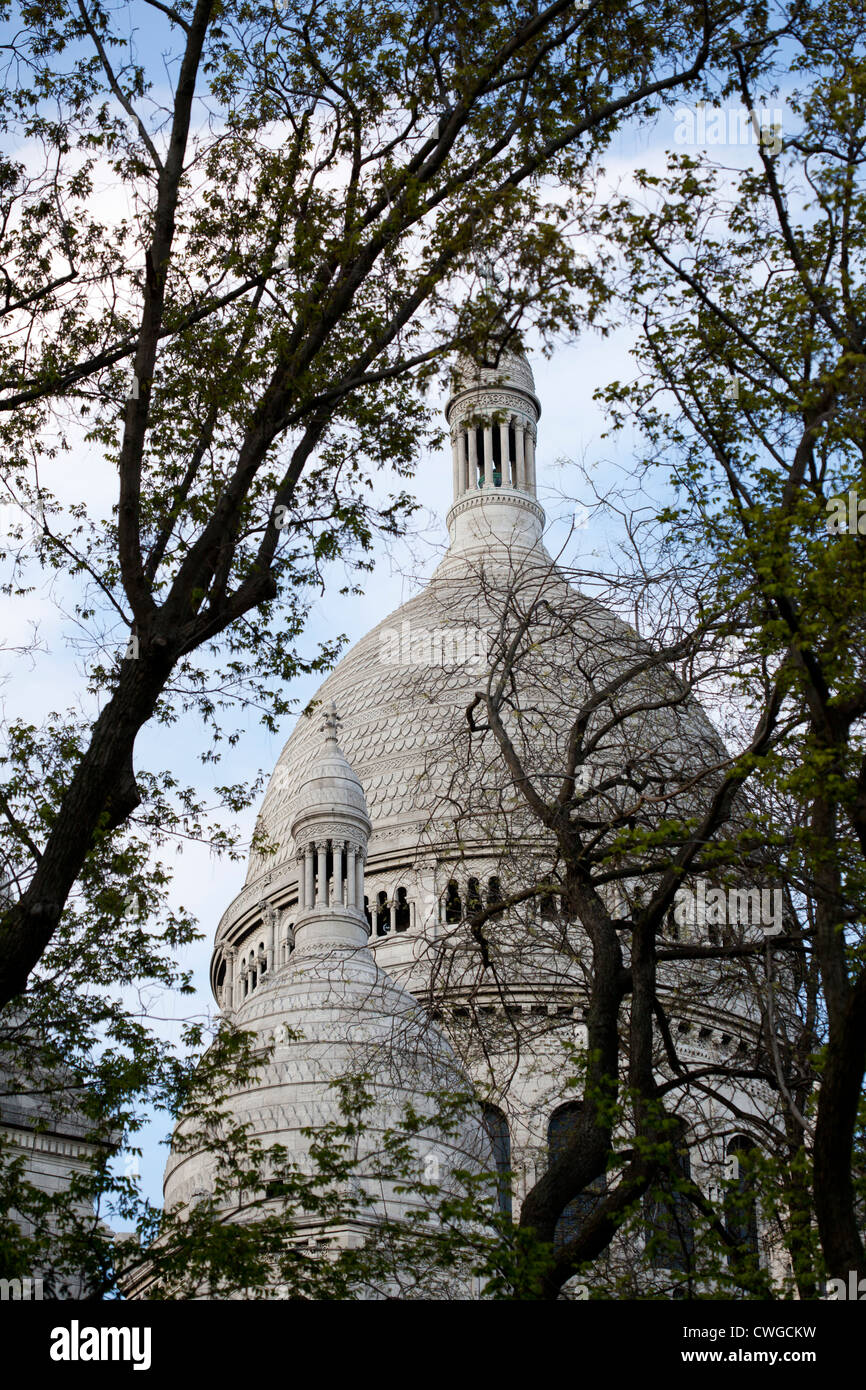 Basilika Sacre Coeur Nontmartre, Paris Stockfoto