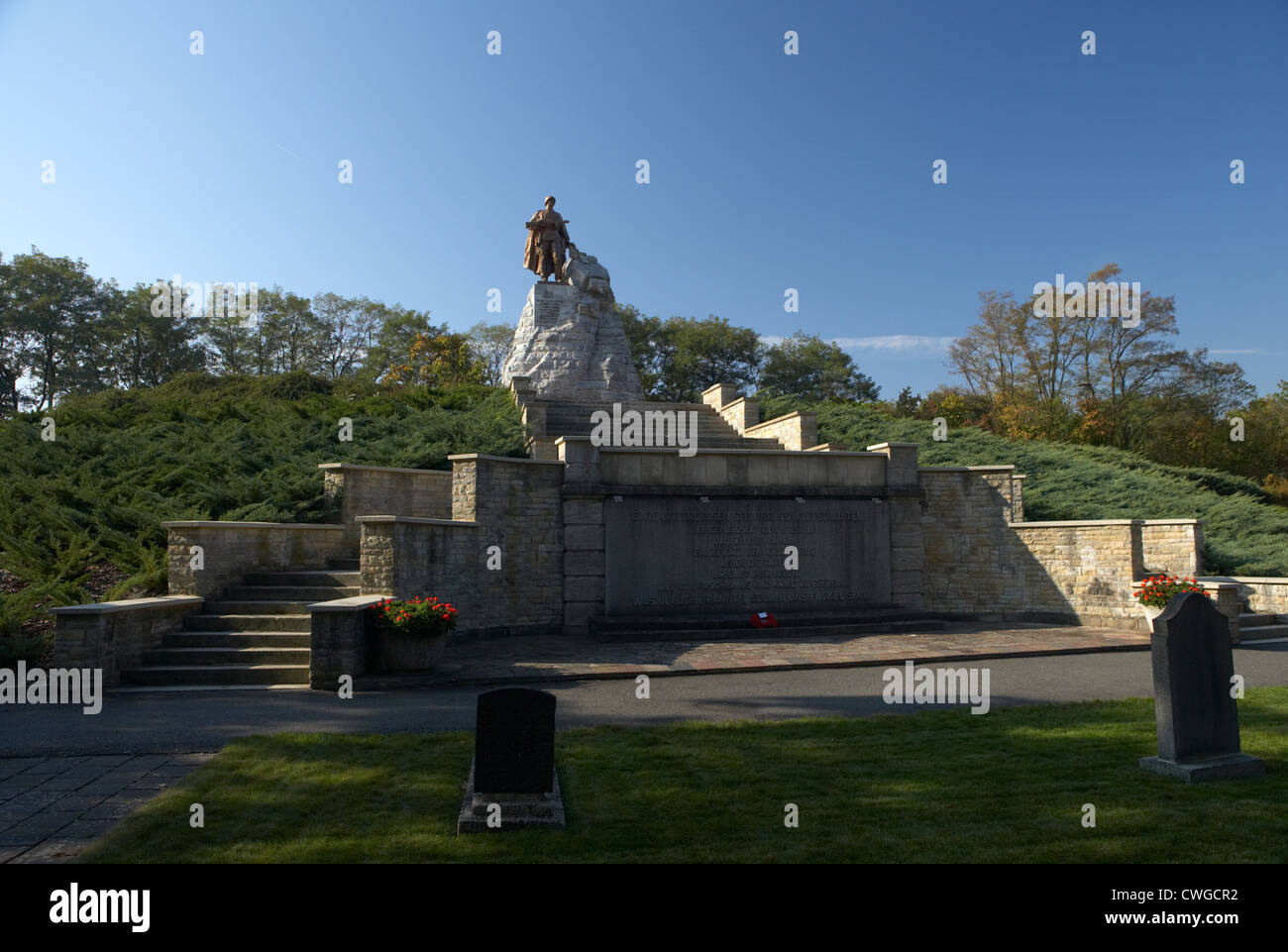 Seelow, Sowjetische Ehrenmal in der Gedenkstätte Seelower Höhen Stockfoto