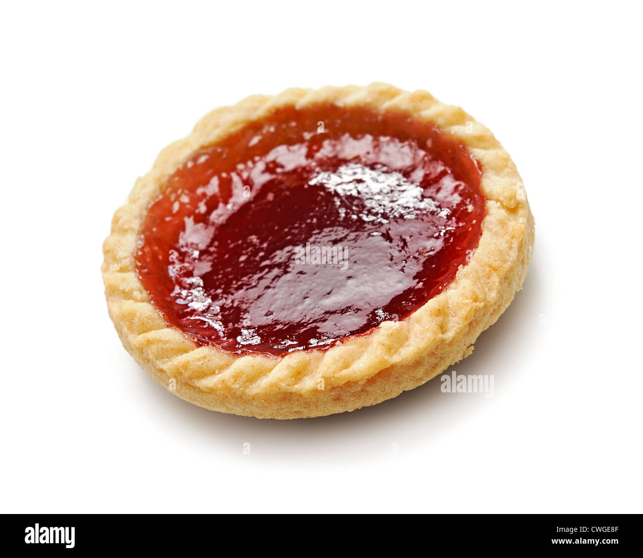 Jam Tart, ausgeschnitten. Stockfoto