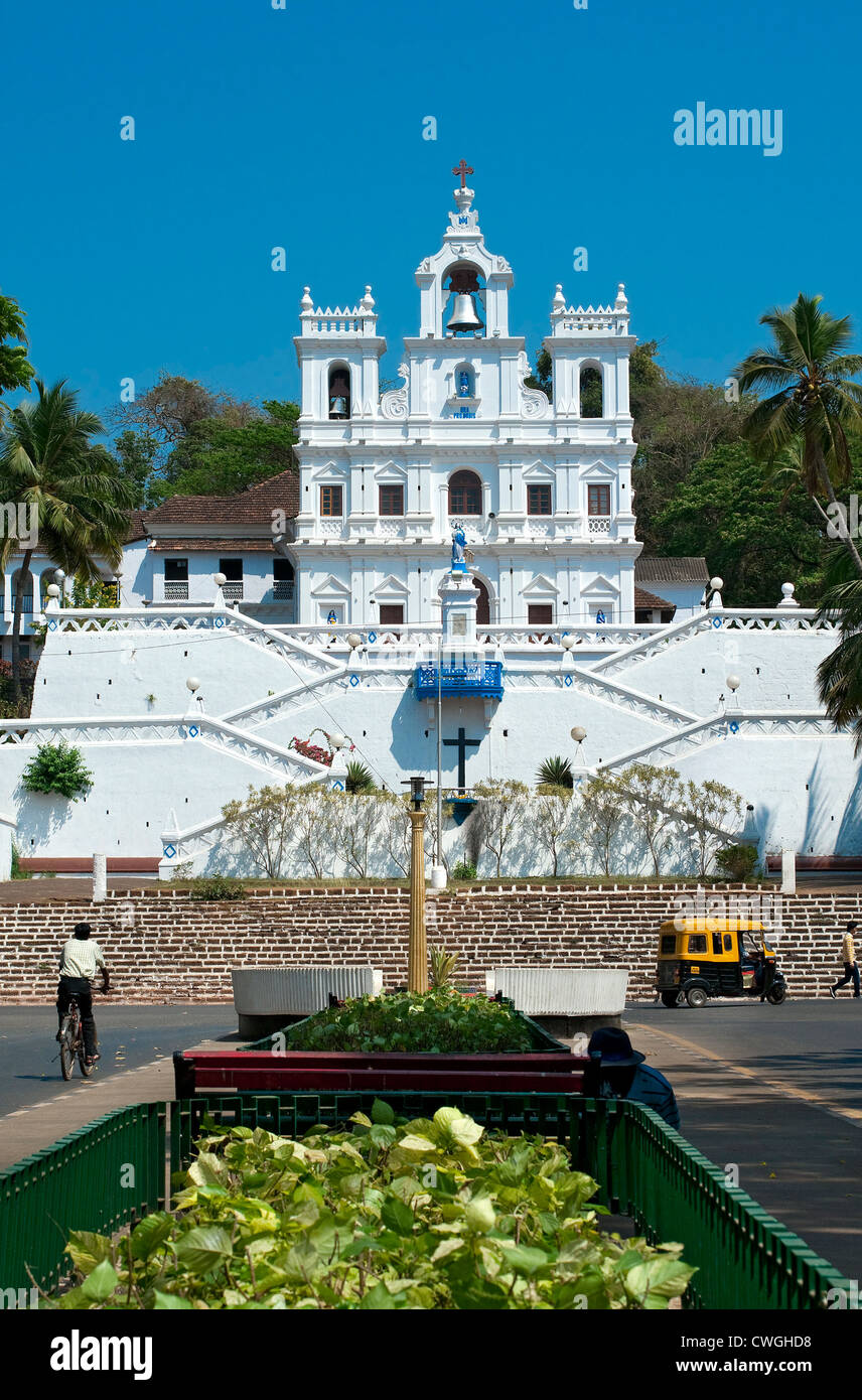 Kirche unserer lieben Frau der Unbefleckten Empfängnis, Panjim, Goa, Indien Stockfoto