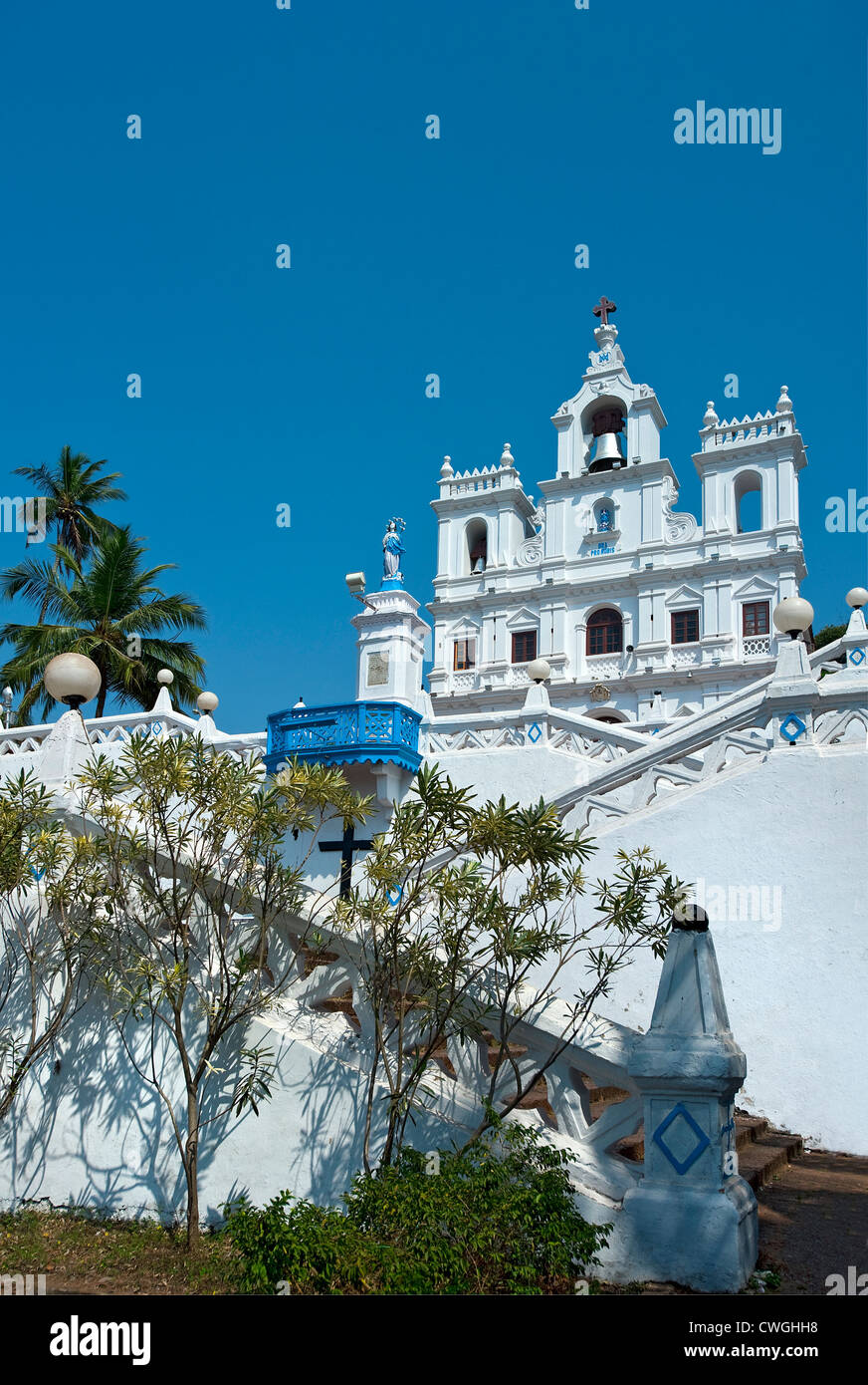 Kirche unserer lieben Frau der Unbefleckten Empfängnis, Panjim, Goa, Indien Stockfoto