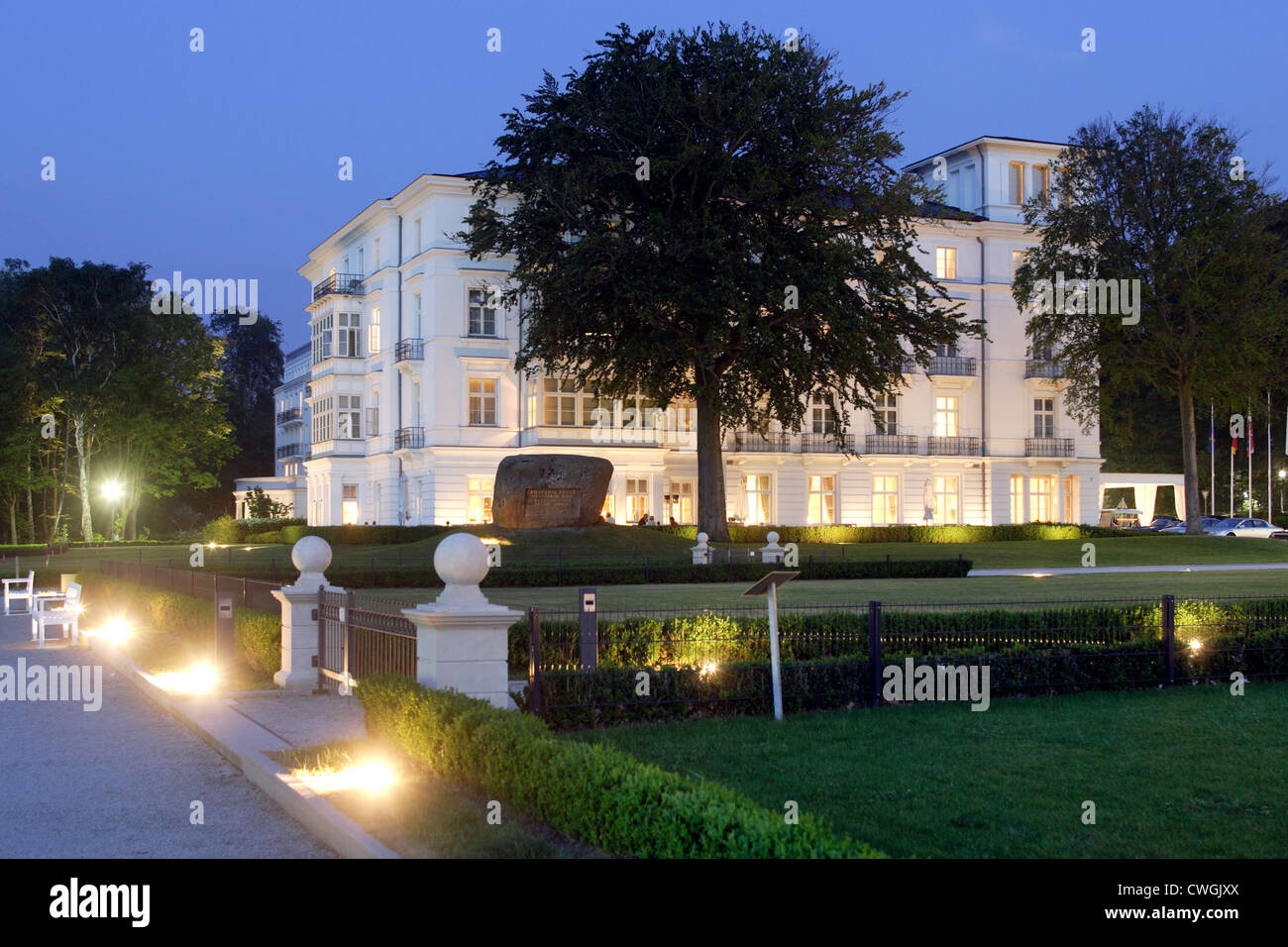 Seitenansicht des Kempinski Grand Hotel Heiligendamm Stockfoto