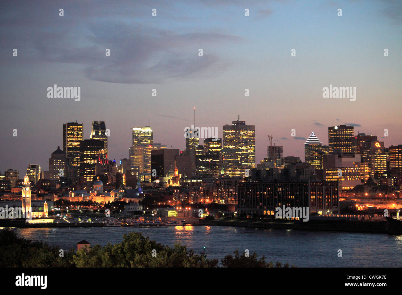 Kanada, Quebec, Montreal, Skyline, Stockfoto