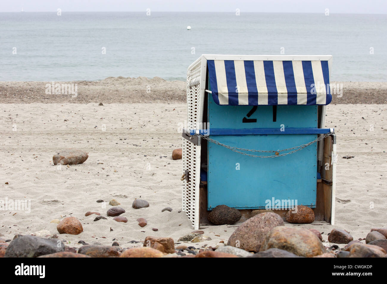 Heiligendamm, leeren Strandstuhl Stockfoto